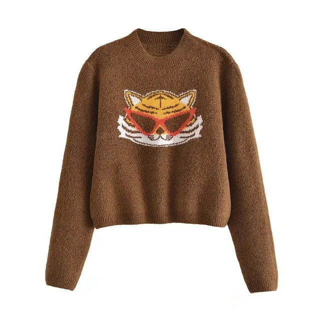 Cool Cat Graphic Knit Sweater | Walmart (US)