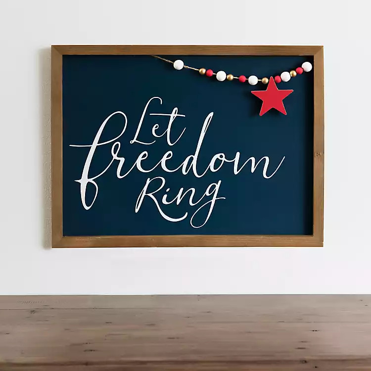 Let Freedom Ring Wooden Wall Plaque | Kirkland's Home