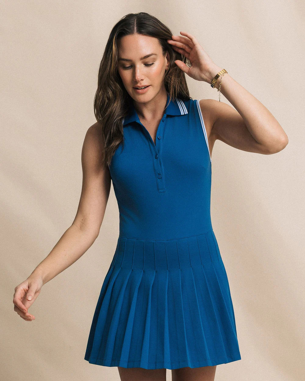 Ella Sleeveless Pleated Tennis Dress | Southern Tide