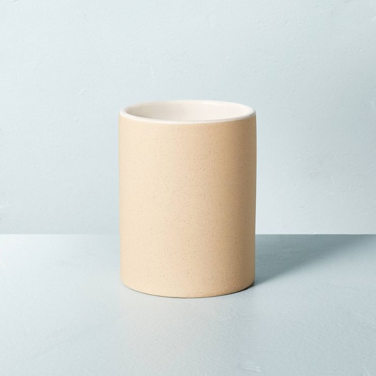 Mini Textured Ceramic Salt Jar Candle Beige/Cream 6.5oz - Hearth & Hand™ with Magnolia | Target