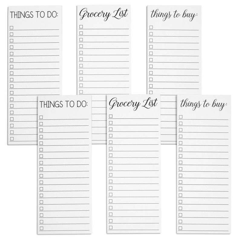 Paper Junkie 6 Pack Grocery List Magnet Pad for Fridge, To Do Planner, Things to Buy Shopping Not... | Target