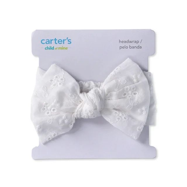 Carter's Child of Mine, Infant Girl Eyelet Headwrap, 1 Pack, Size 0-12M | Walmart (US)