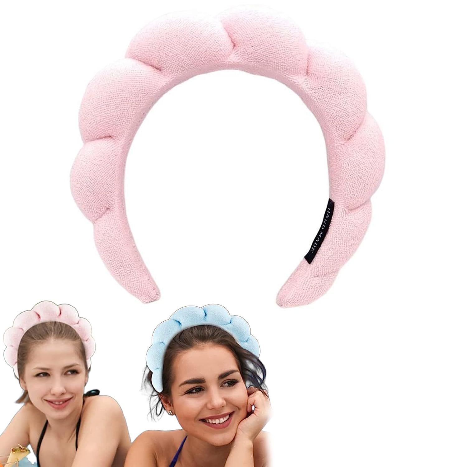 Alkyne Mimi and Co Spa Headband for Women - Sponge & Terry Towel Cloth Fabric Head Band, Makeup H... | Amazon (US)
