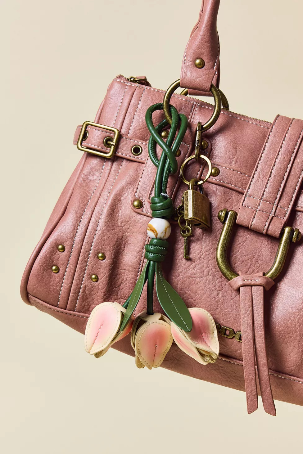 Faux Leather Flower Bouquet Bag Charm | Urban Outfitters (US and RoW)