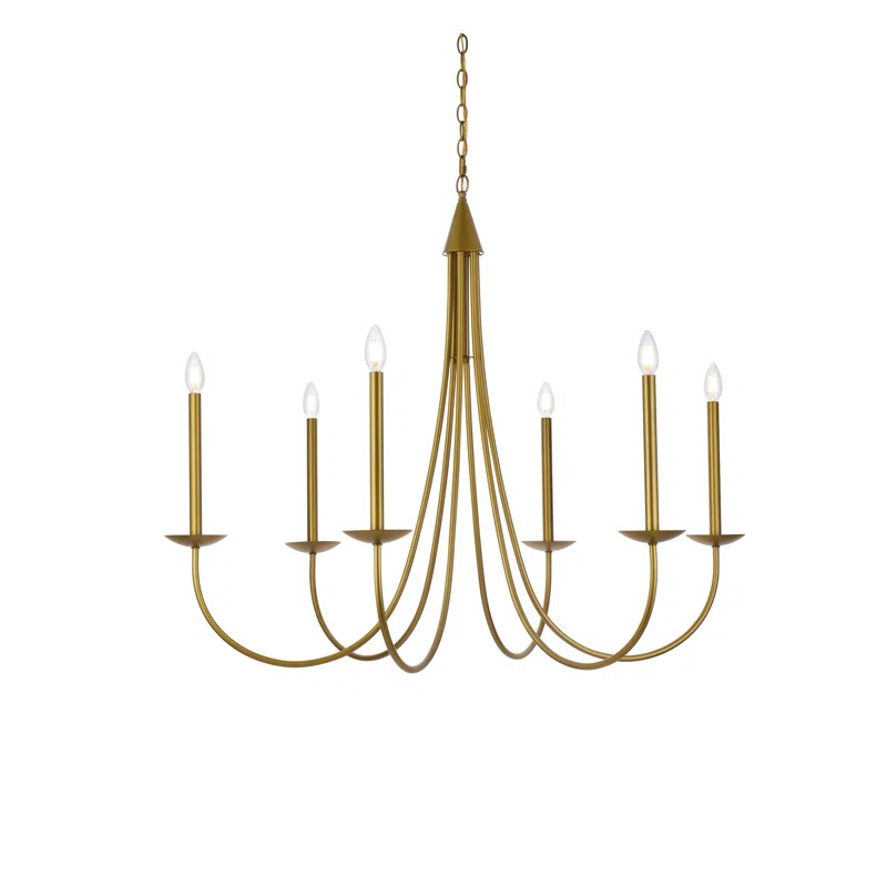 Coledale 6 - Light Candle Style Geometric Chandelier | Wayfair North America