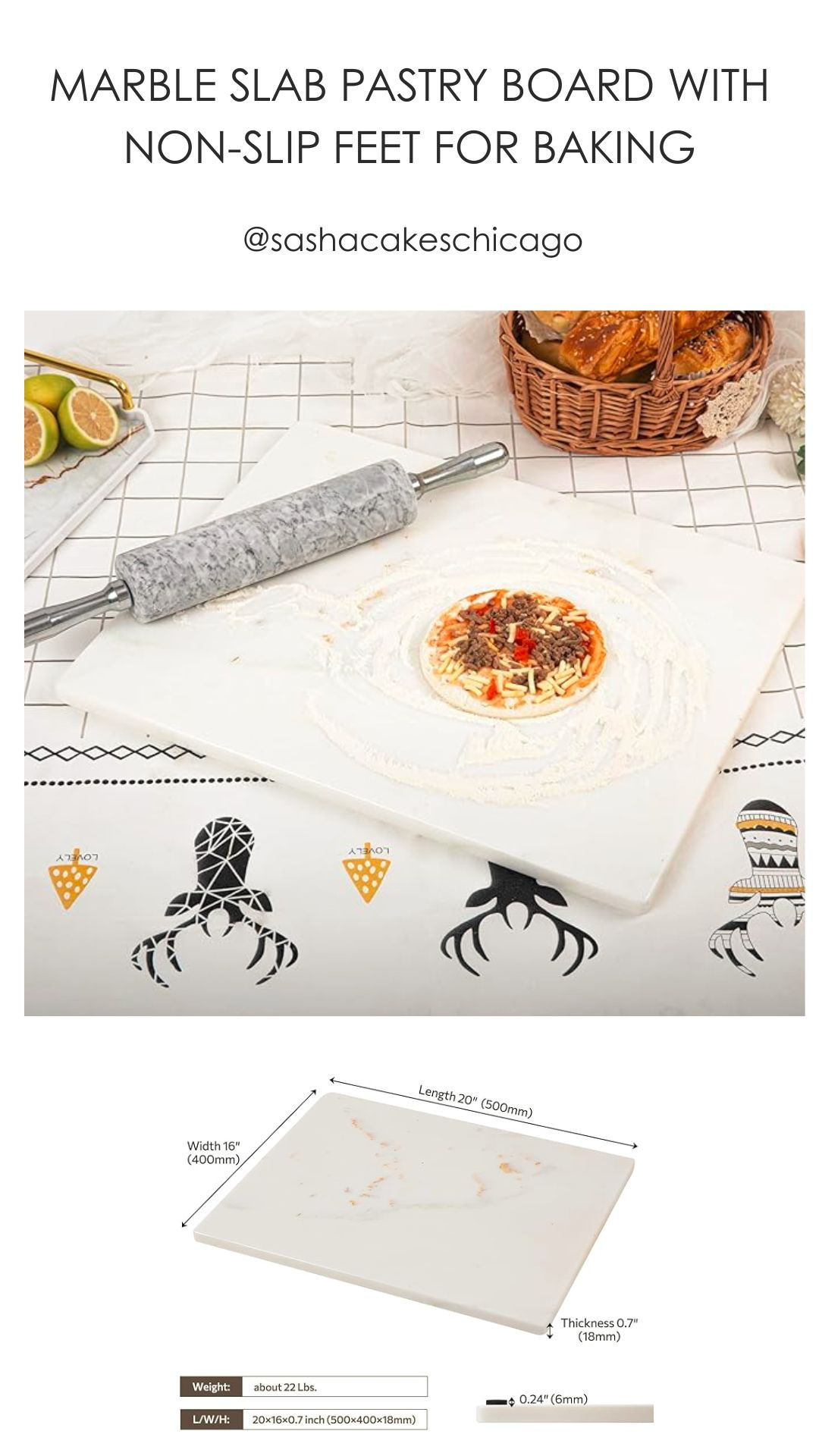 Upgrade your baking game with this stylish marble pastry board! 🍰 The non-slip feet keep everything in place while you roll. Shop now and make your kitchen as fabulous as your desserts! 💫 

 #LTKGiftGuide #LTKHome