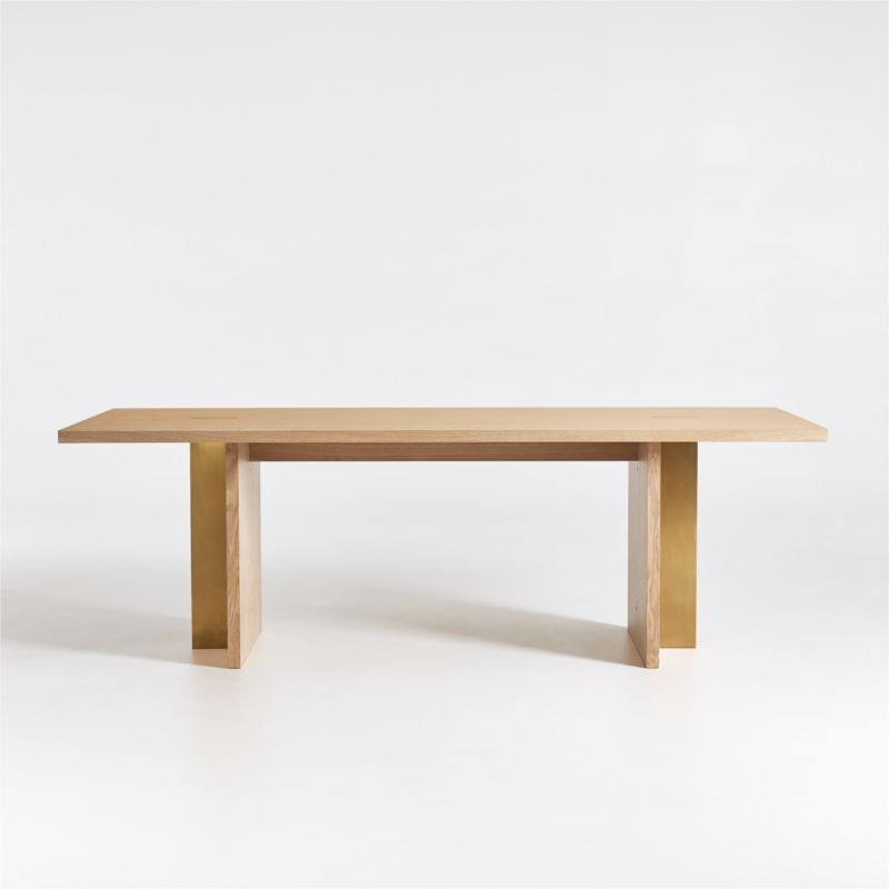 Paradox 89" Natural Oak Dining Table + Reviews | Crate & Barrel | Crate & Barrel