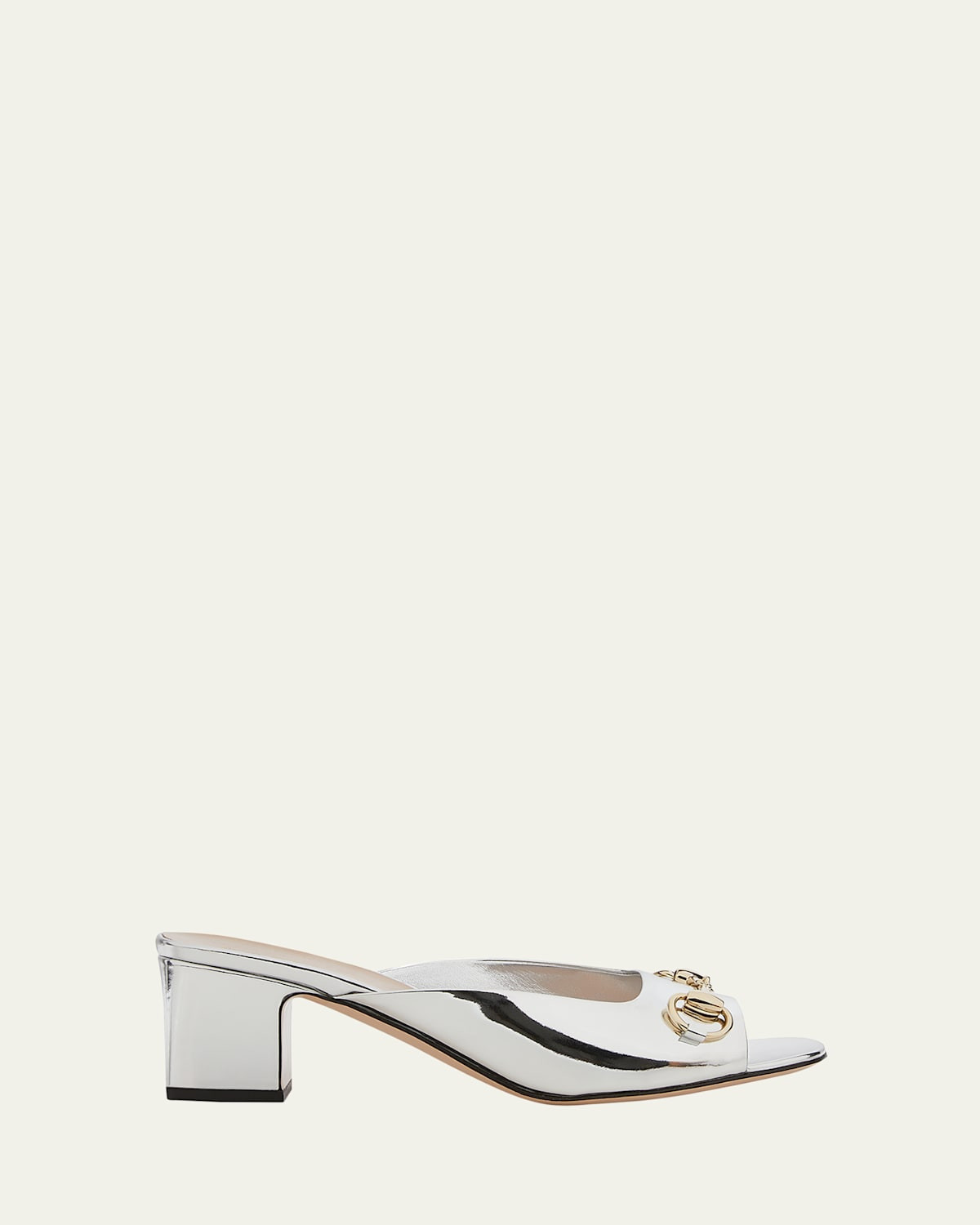 Lady Metallic Horsebit Slide Sandals | Bergdorf Goodman