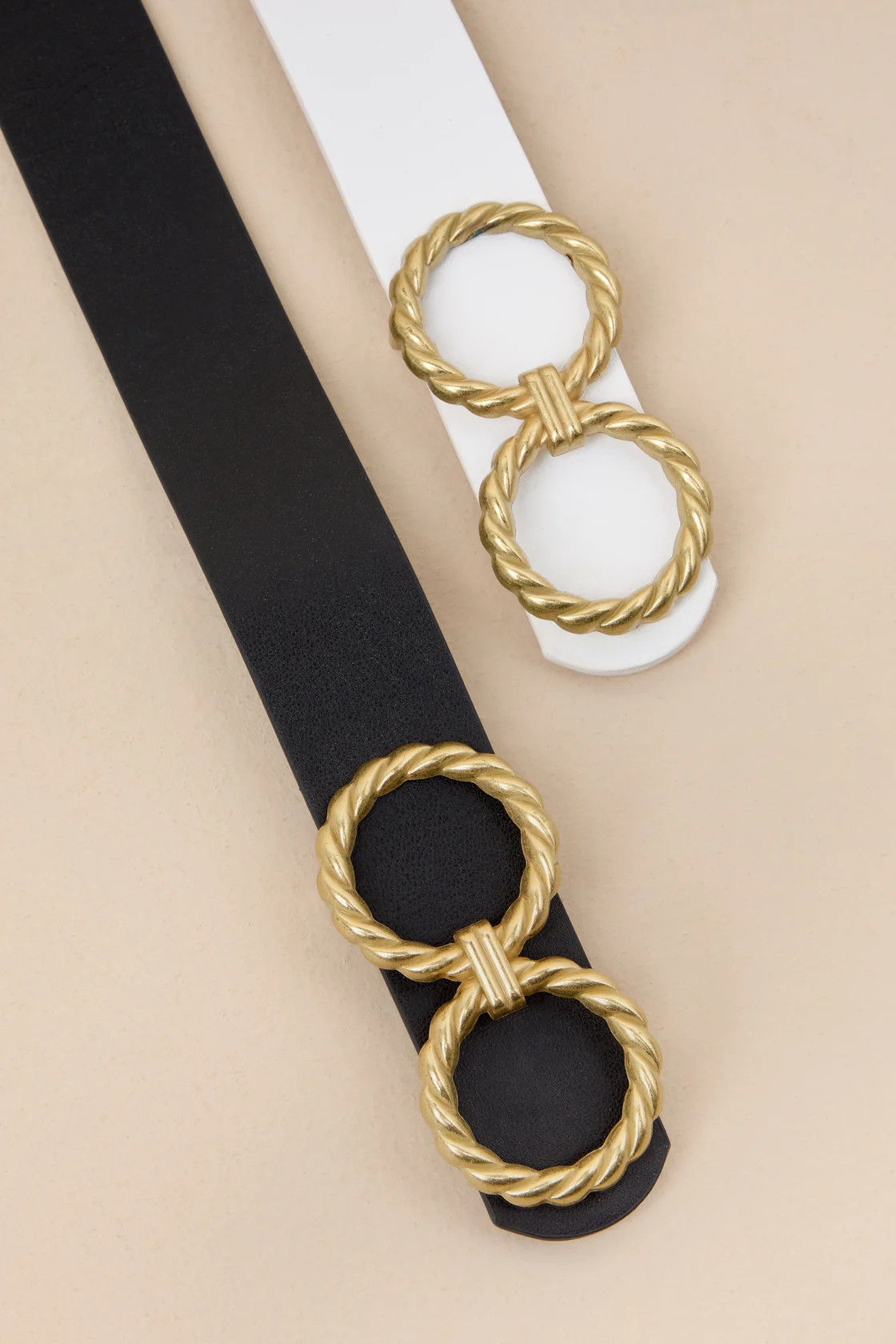 Double Cutie Black and White Two-Piece Belt Set | Lulus