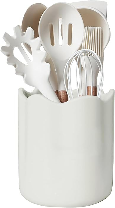 Haliwurry Large Utensil Holder for Kitchen Counter, Ceramic Kitchen Utensil Crock with Protection... | Amazon (CA)