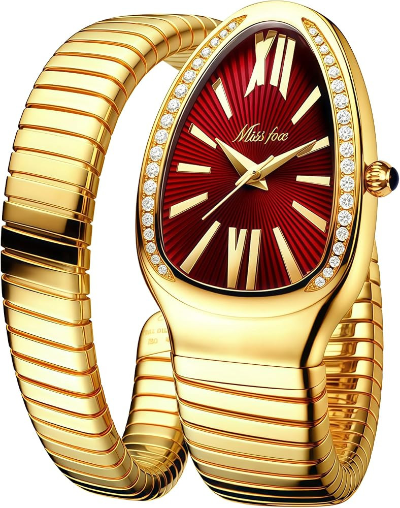 MASTOP Snake Face Watch for Women 5.9-7.1in Snake Shape Face Women Watches Ladies Watches Waterpr... | Amazon (US)