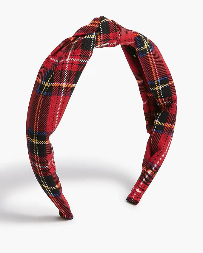 Tartan knot headband | J.Crew Factory