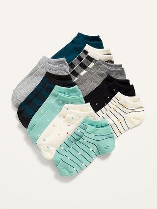 Assorted No-Show Ankle Socks 10-Pack for Girls | Old Navy (US)