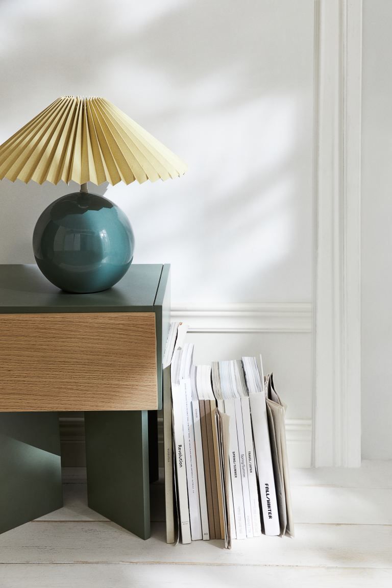 Pleated Lampshade - Light olive green - Home All | H&M US | H&M (US + CA)