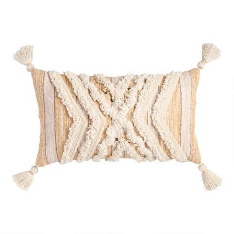 Tufted Moroccan Style Blanket Lumbar Pillow | World Market
