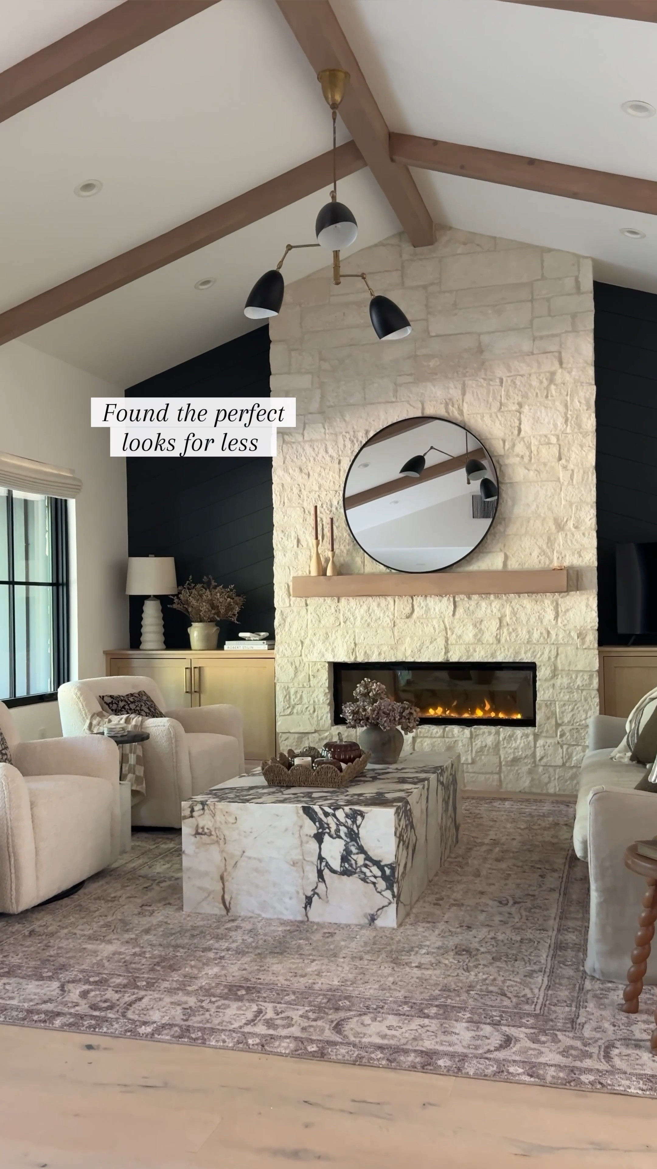 The swivel chair and coffee table Designer look for less are on sale for Way Day!  This chair is a Studio McGee look-alike but even better because it’s swivels. I got the chenille beige color. It’s so comfy! This coffee table is $$$$ but I have linked a look for less that looks similar, but you get three tables for half  the price I paid for mine. The two chairs I’ve linked are the same. It’s just a cheaper price if you buy two.

marble coffee table, marble end, table, side table vintage rug, white swivel chair, black round mirror Wayfair throw blankets, baskets target fireplacee

#LTKSaleAlert #LTKHome #LTKFindsUnder100