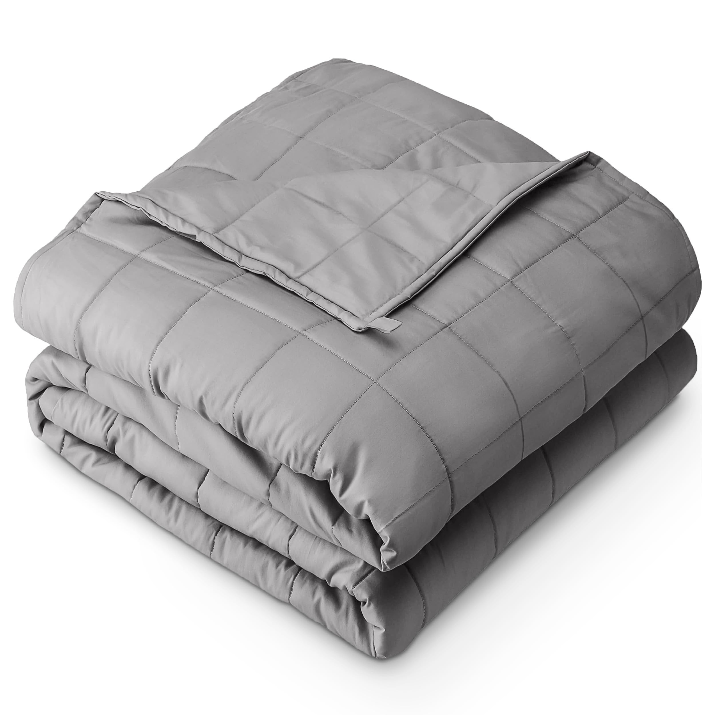 Bare Home Weighted Blanket All-Natural 100% Cotton with Nontoxic Glass Beads 60"x80" 17lbs, Light... | Amazon (US)