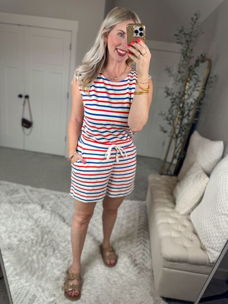 Daily try on, loft new arrival, romper, patriotic outfit, red white and blue outfit, 4th of July outfit, striped romper 

Medium 

#LTKSaleAlert #LTKSeasonal #LTKFindsUnder50