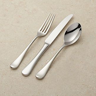 Caesna Mirror 3-Piece Flatware Place Setting by Robert Welch + Reviews | Crate & Barrel | Crate & Barrel