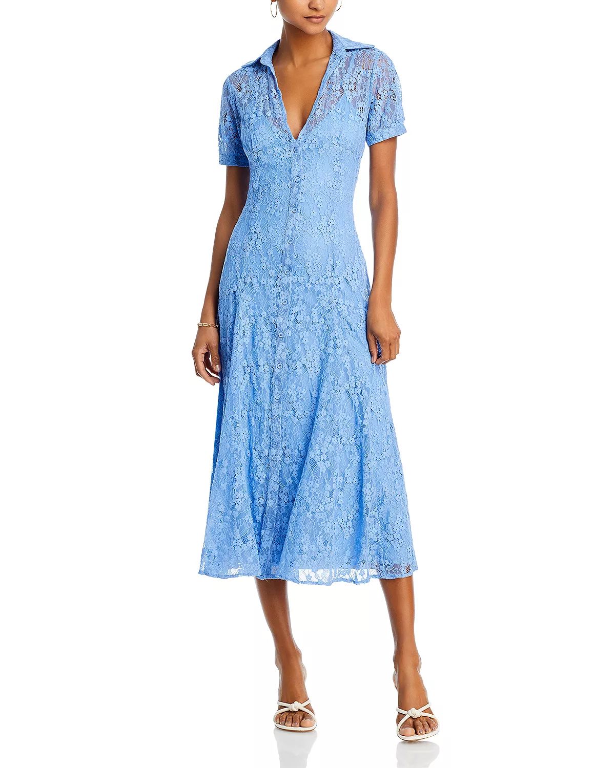 AQUA Lace Midi Shirt Dress - 100% Exclusive Women - Bloomingdale's | Bloomingdale's (US)