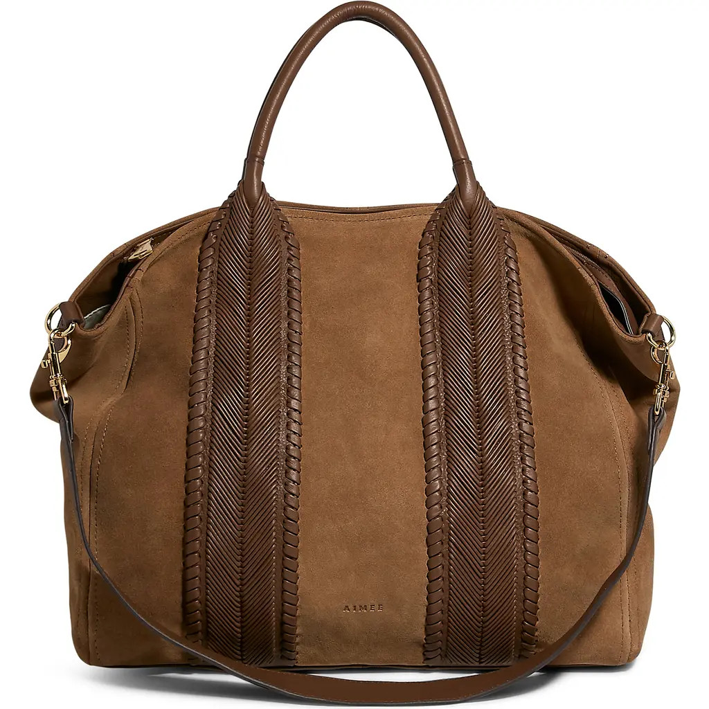 AIMEE All for Love Convertible Tote in Coffee Suede at Nordstrom | Nordstrom