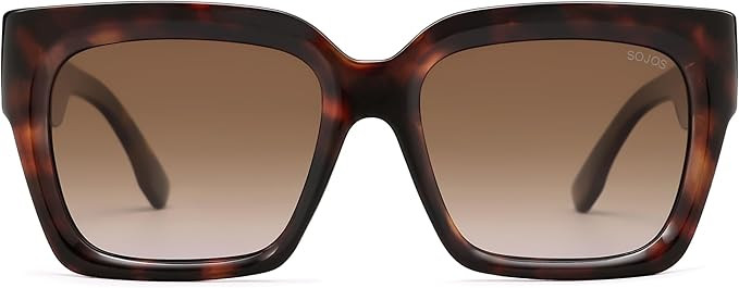 SOJOS Trendy Square Polarized Sunglasses Womens Retro Vintage Women 90s Sun Glasses SJ2612 | Amazon (US)