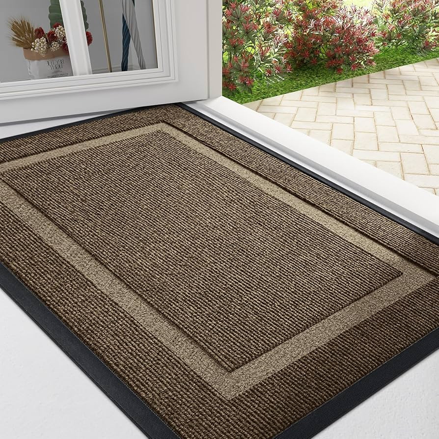 OLANLY Front Door Mat Indoor Outdoor Entrance, Waterproof All-Season, All-Weather Doormat, Sturdy... | Amazon (US)