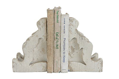 Creative Co-Op DA7622 Chateau Distressed White Magnesia Corbel Bookends | Amazon (US)