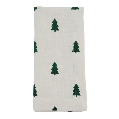 Saro Lifestyle Christmas Tree Design Cloth Table Napkins (Set of 4), Ivory, 20" | Target