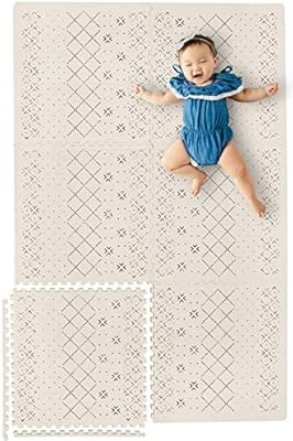 Yay Mats Stylish Extra Large Baby Play Mat. Soft, Thick, Non-Toxic Foam Covers 6 ft x 4 ft. Expan... | Amazon (US)