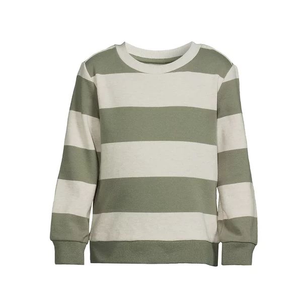 Wonder Nation Toddler Boy Striped Pullover Sweatshirt, Sizes 12M-5T | Walmart (US)