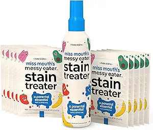 Amazon.com: Miss Mouth's Messy Eater Stain Treater Spray - 4oz & 10 Wipes Stain Remover - Newborn... | Amazon (US)