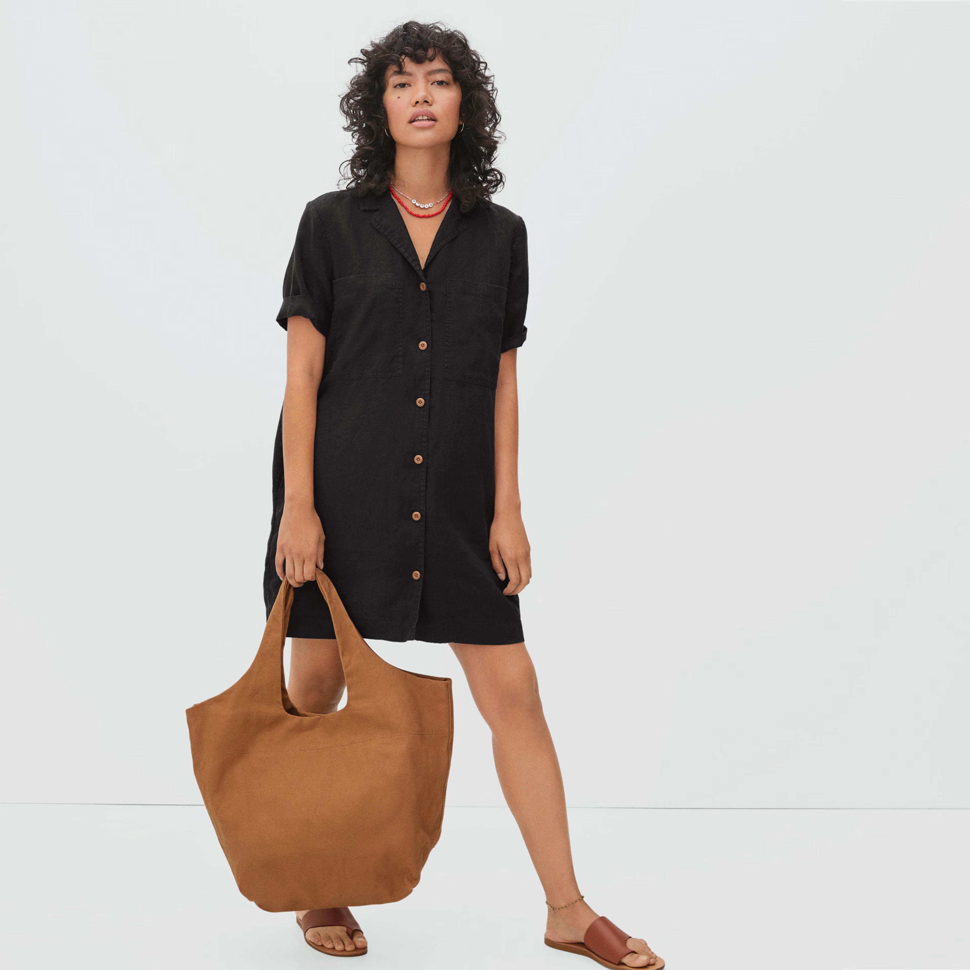 The Linen Workwear Dress | Everlane