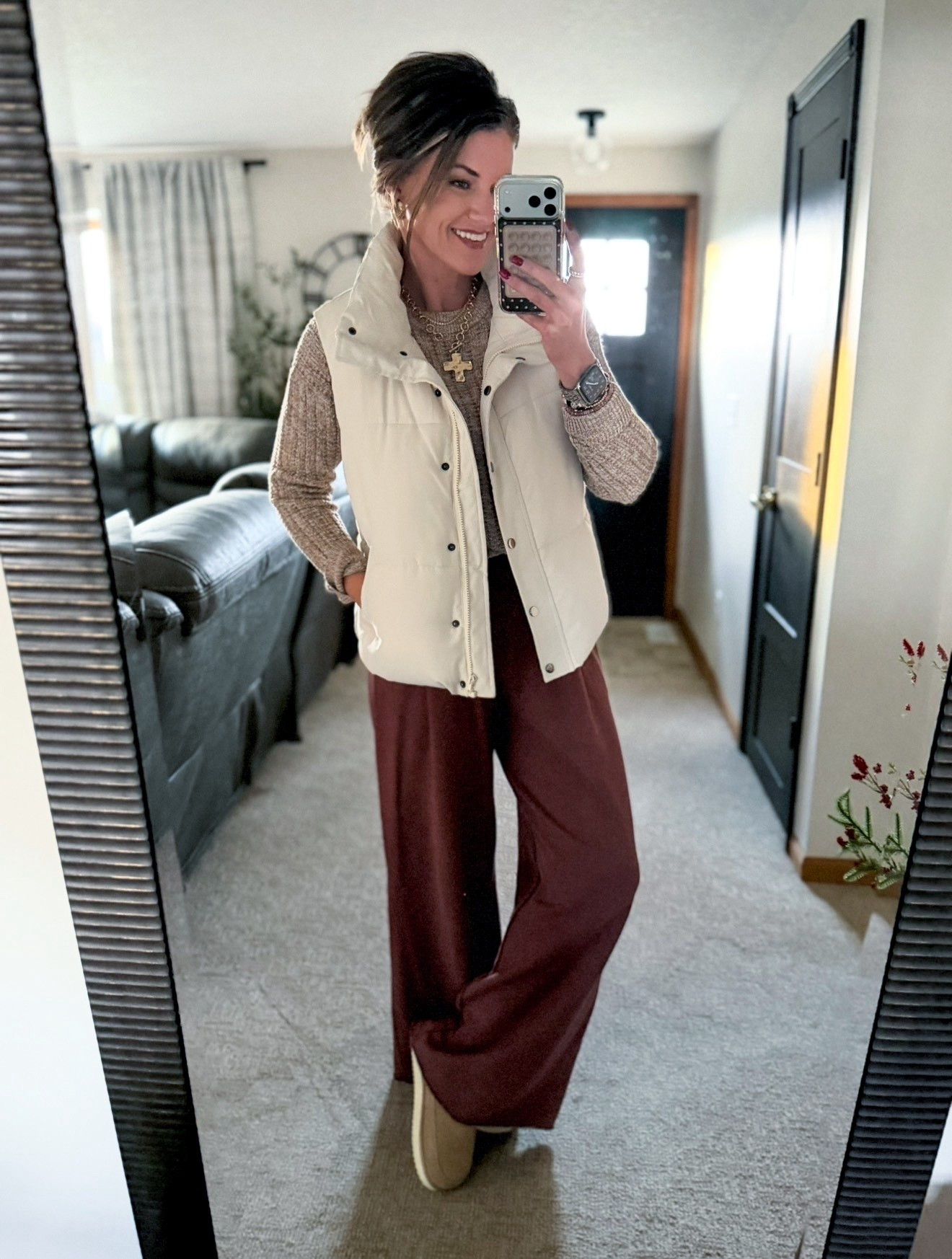 Game night OOTD
Vest/small
Sweater/small
Pants/medium
My color of pants sold out. Linked the other options 

#LTKootd #LTKSeasonal