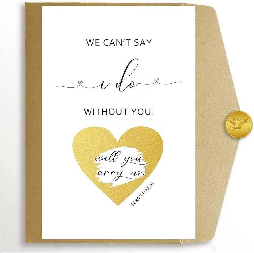 Will You Marry Us Scratch Off Card, Wedding Officiant Scratch Off Card, Funny Officiant Proposal ... | Amazon (US)