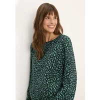 Cecil Damen Print-Bluse mit Tunnelzug in Grün, Gr: L | CECIL DE