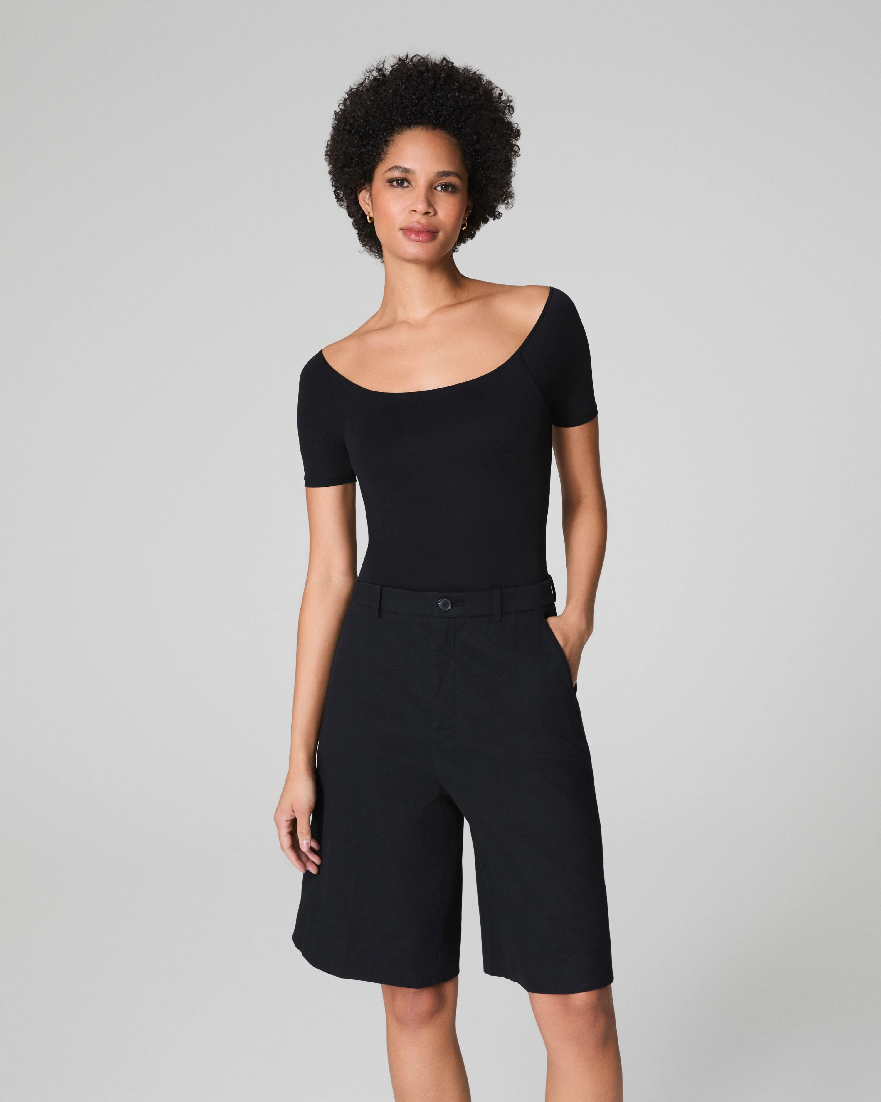 Jersey Scoop Neck Thong Bodysuit | Spanx