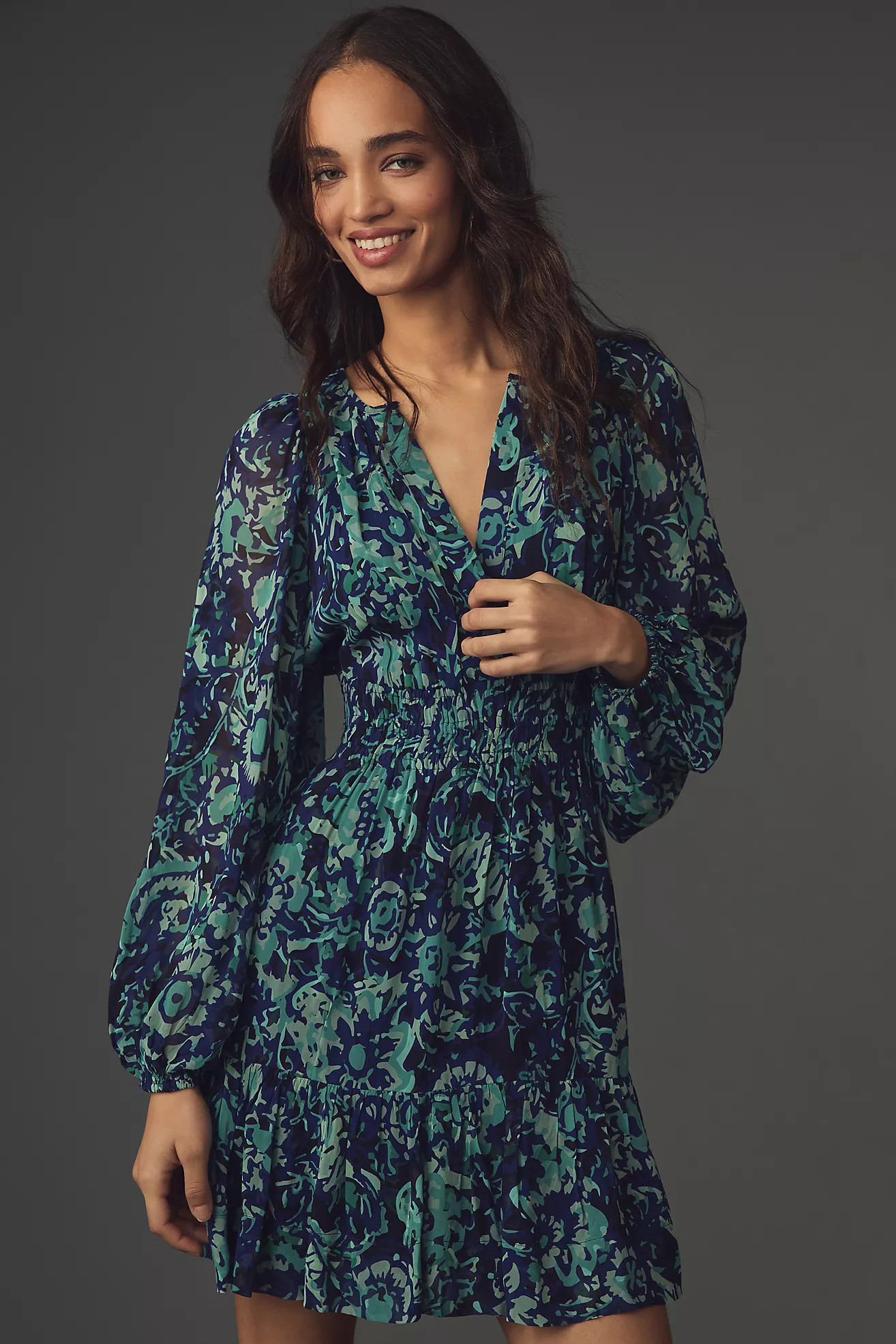 The Long-Sleeve Somerset Mini Dress | Anthropologie (US)