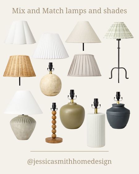 These mix and match lamp options are so fun! I can’t wait to try out a few different pairs  