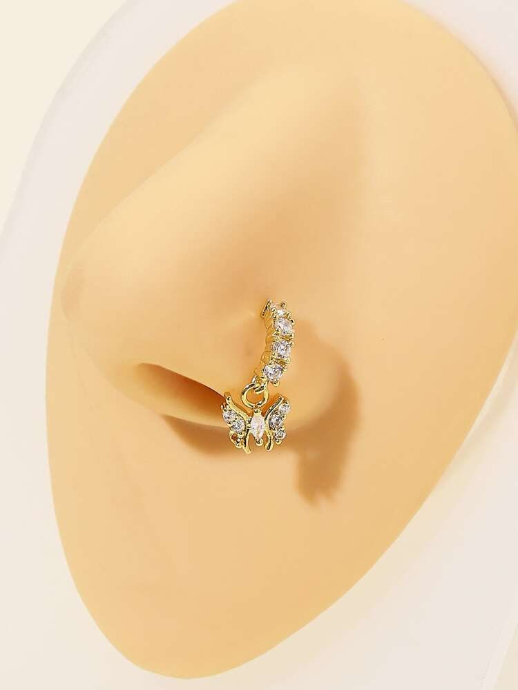 Zircon Butterfly Charm Nose Ring | SHEIN