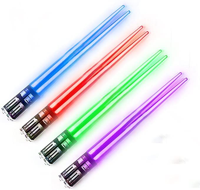 Lightsaber Chopsticks Star Wars Light Up - LED Glowing Light Saber Chop Sticks - Reusable Sushi L... | Amazon (US)