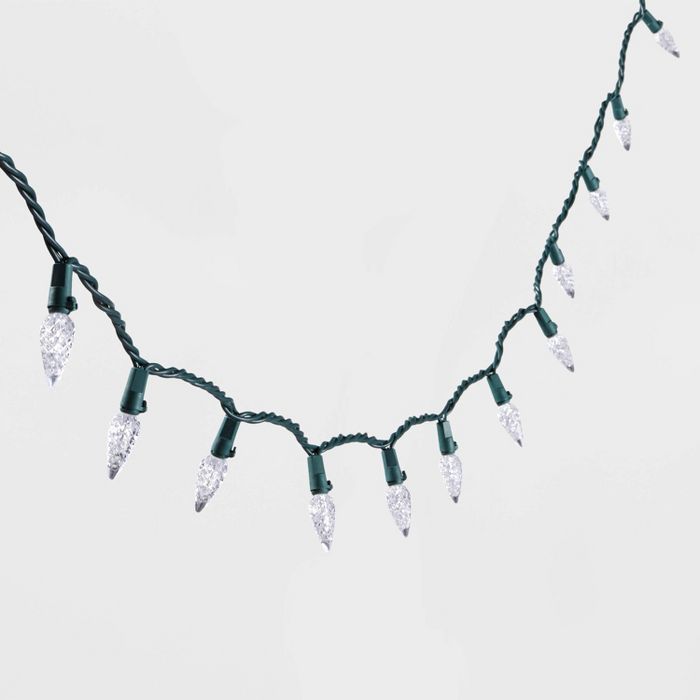 60ct LED C6 Faceted Christmas String Lights with Green Wire - Wondershop™ | Target