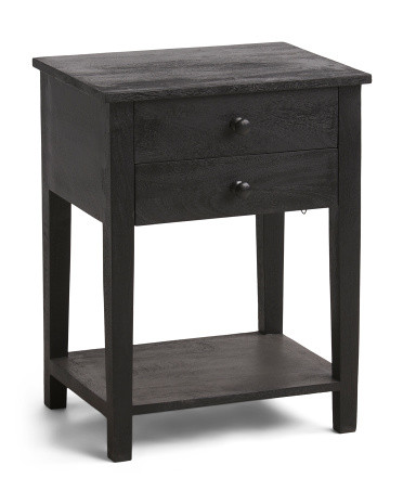 2 Drawer Wooden Side Table | TJ Maxx
