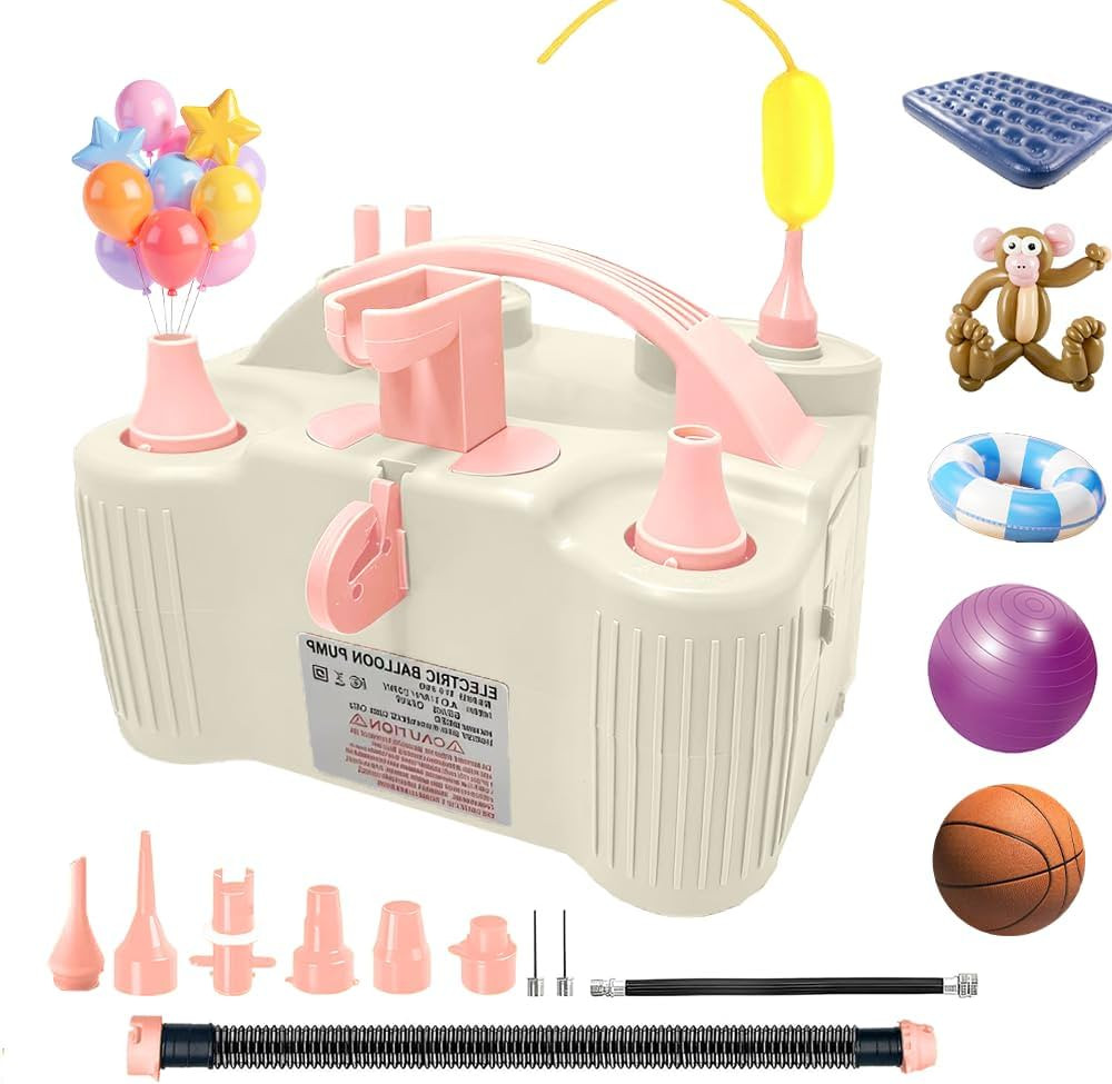 4-in-1 Electric Balloon Pump for All Balloons, Inflatables, and Sports Balls, Portable High Power... | Amazon (US)