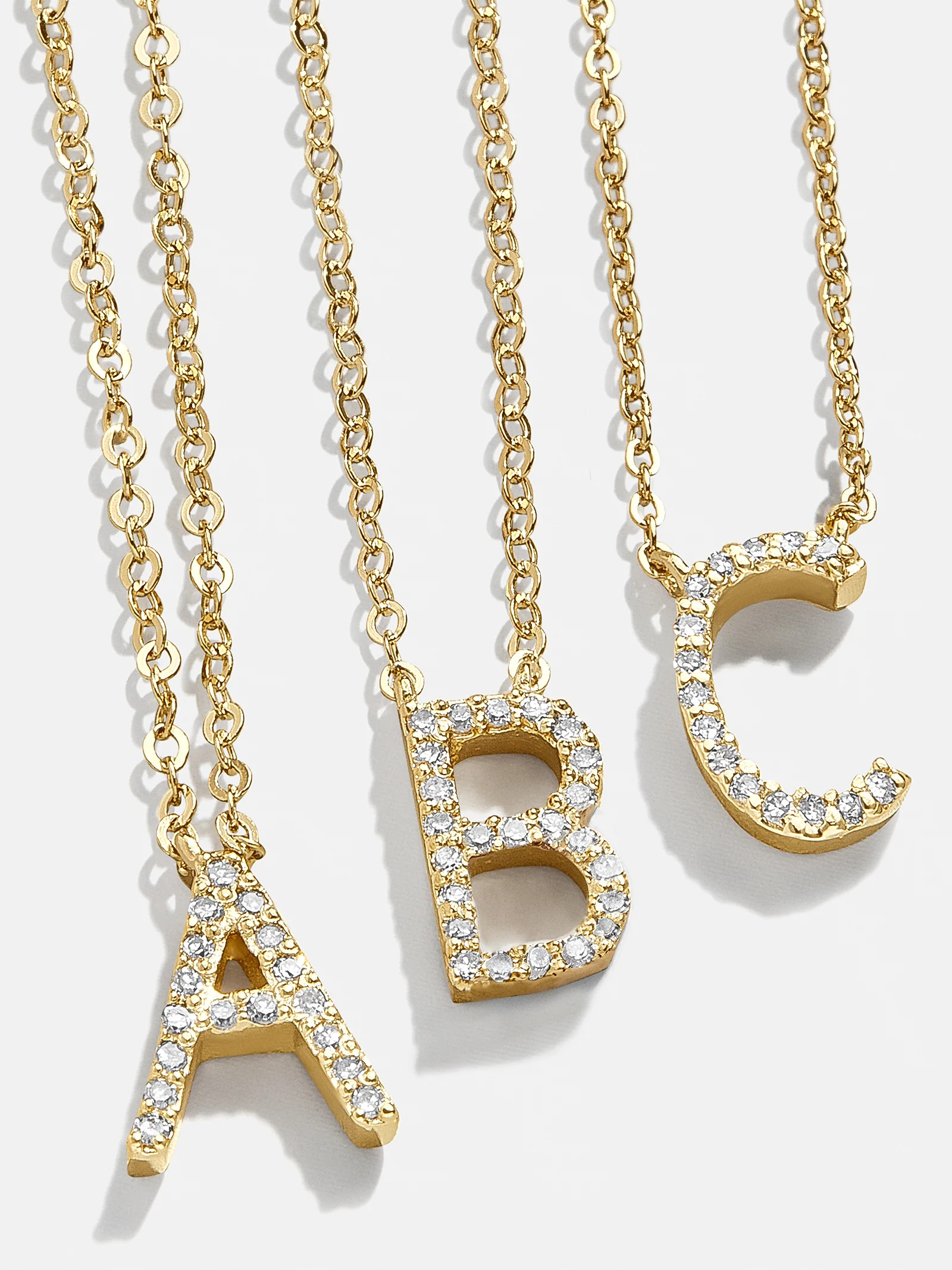 14K Gold Diamond Initial Necklace | BaubleBar