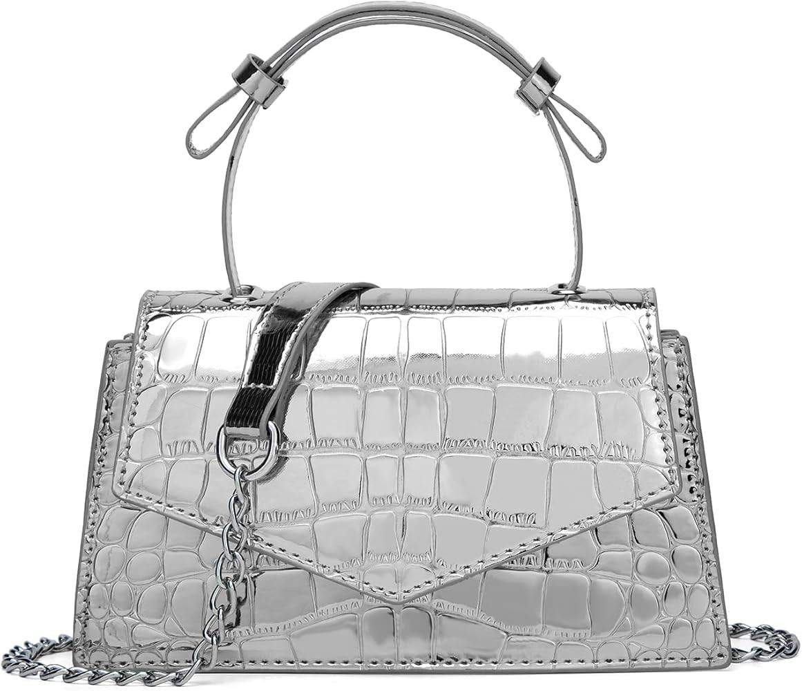 Crossbody Bags Silver Bag Y2K Evening Bags Tote Bag for Women Handbags for Women Hobo Bags Shoulder  | Amazon (US)