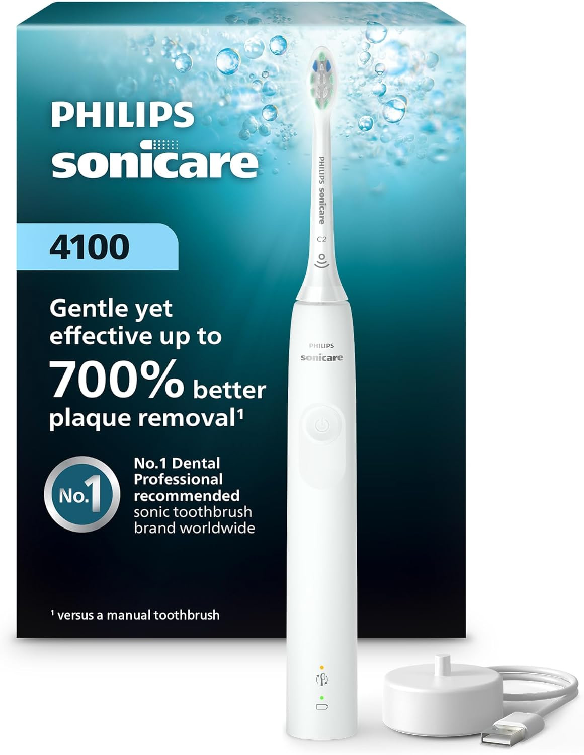 Philips Sonicare 4100 Series Electric Toothbrush - Sonic Toothbrush with Advanced Sonic Technolog... | Amazon (US)