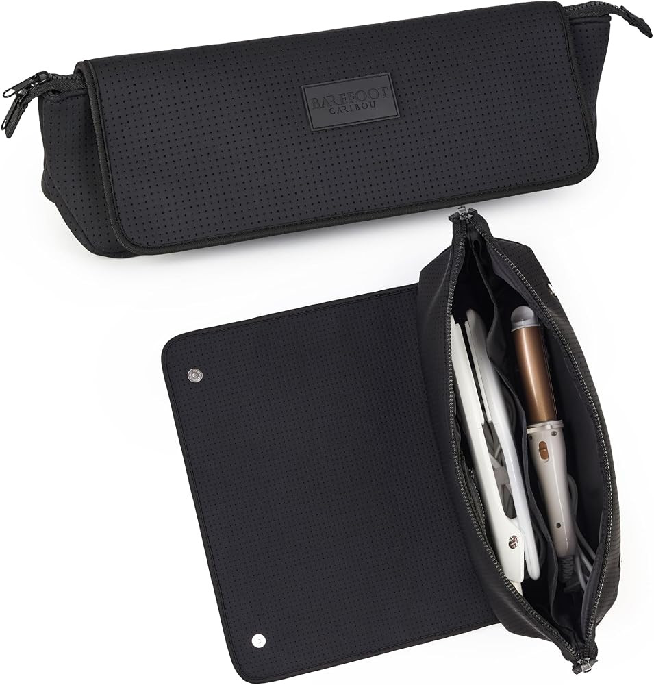 BAREFOOT CARIBOU Hair Tools Travel Bag and Heat Resistant Mat (15.5") for Flat Irons, Straightene... | Amazon (US)