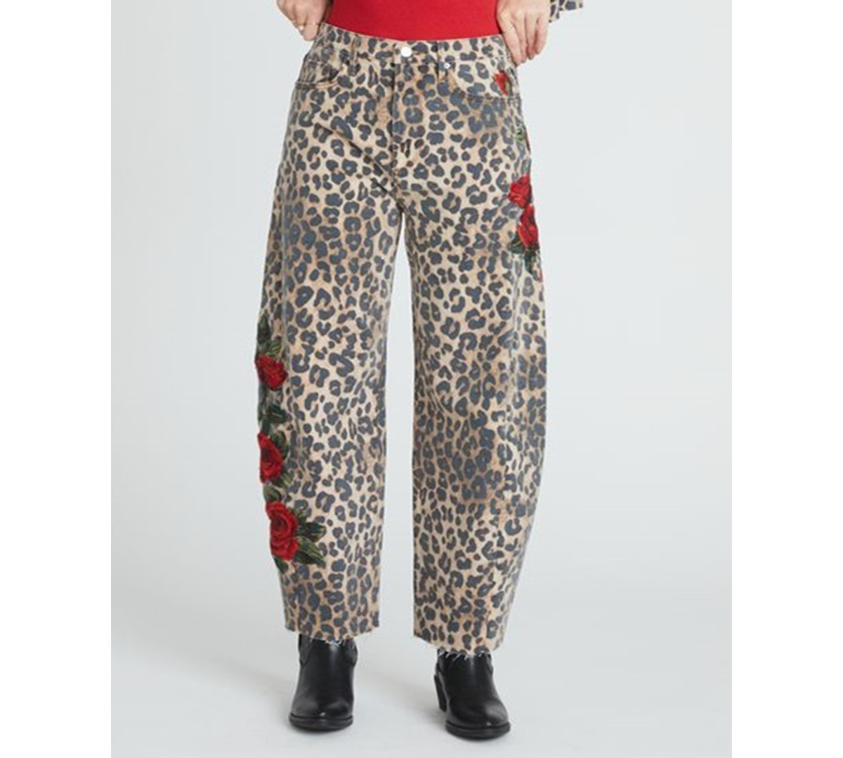 Driftwood Women's Parker Barrel High-Rise Jeans - Leopard | Macy's