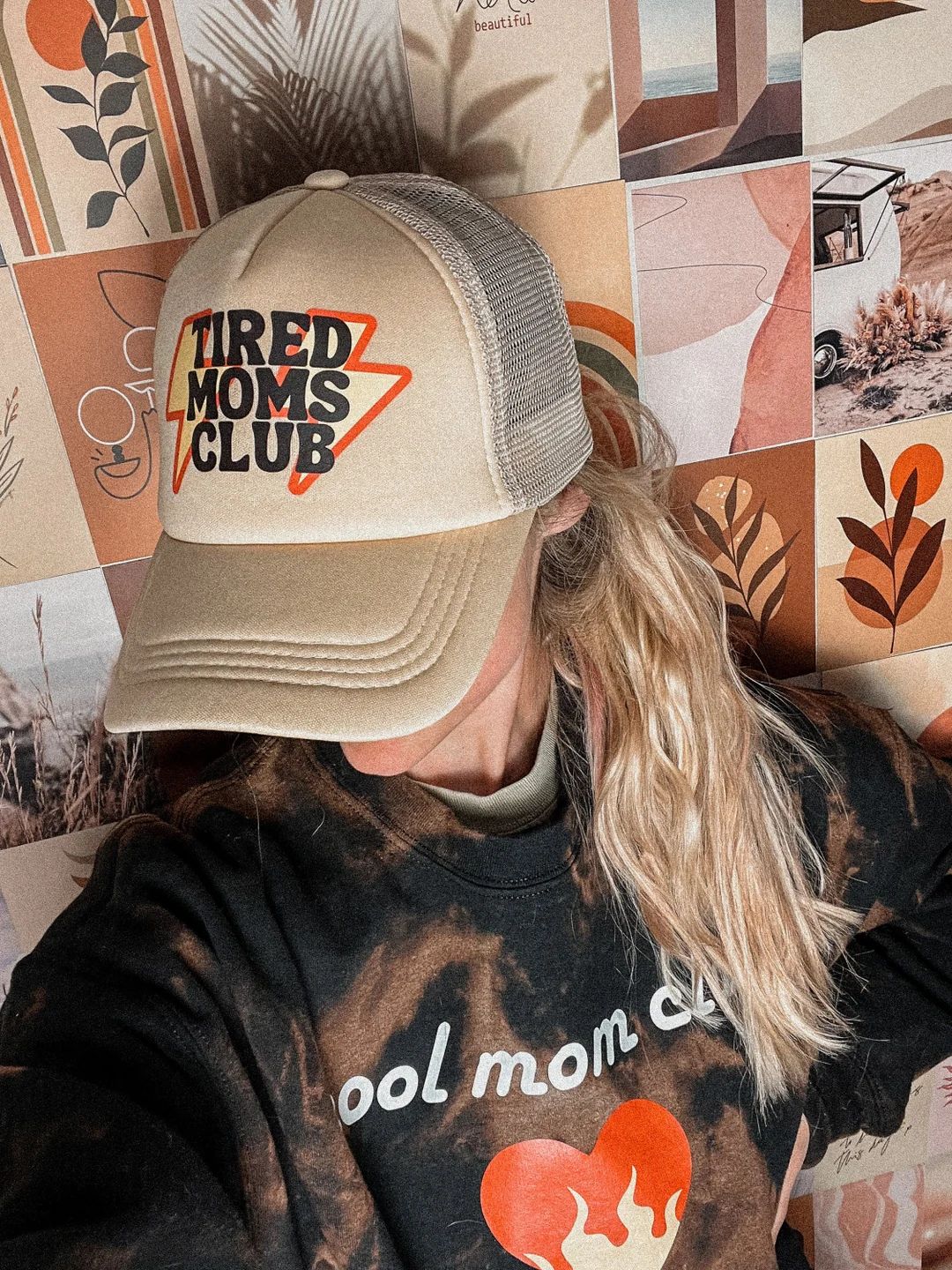 Tired Moms Club Trucker Hat, Trendy Mama Hat, Aesthetic Mom Gift, Gift for Mom, Christmas Gift fo... | Etsy (US)